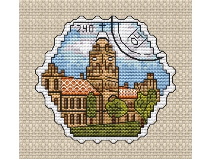 Postage Stamp. University Cross Stitch Pattern фото 2