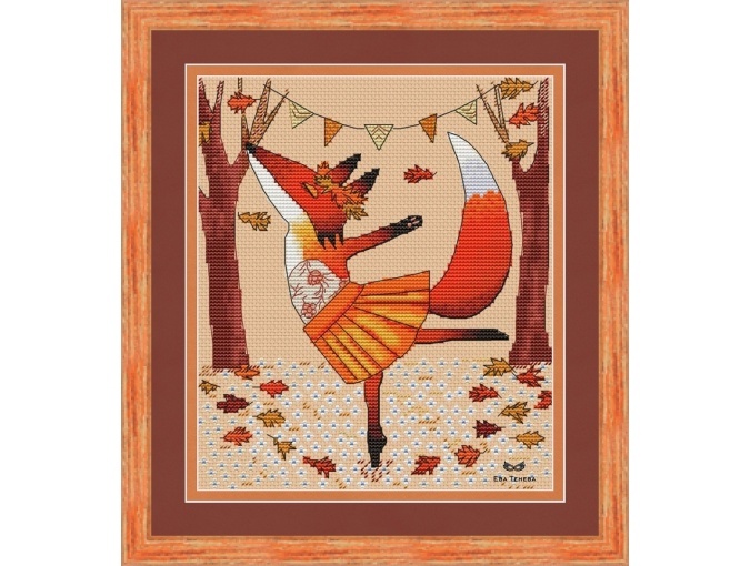Autumn - Red Fox Cross Stitch Chart фото 1