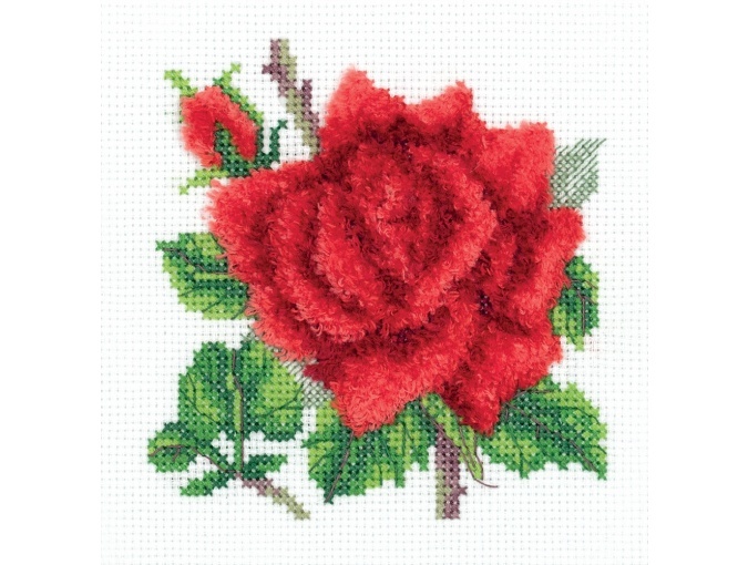 Red Rose Cross Stitch Kit фото 1