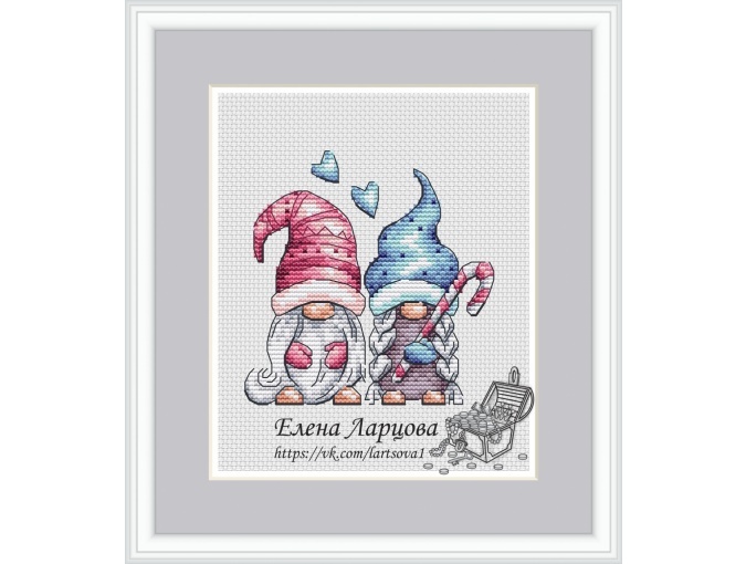 Gnomes. Love Cross Stitch Pattern фото 1