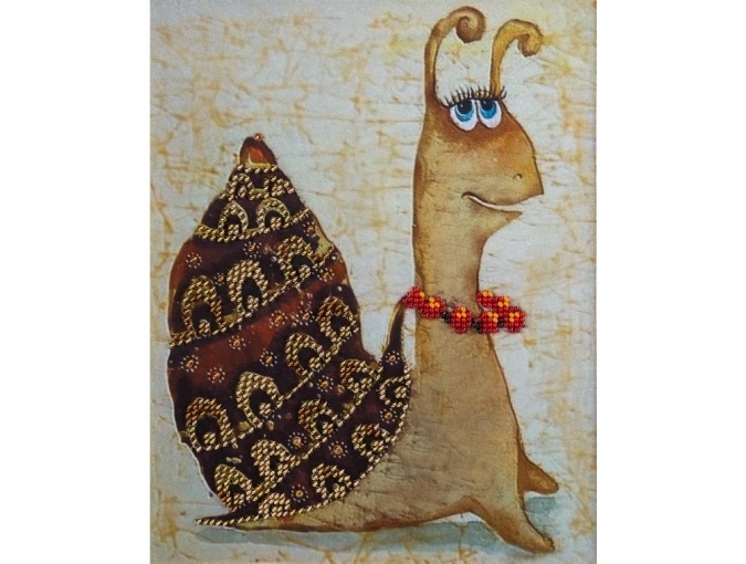 Ulya the Snail Bead Embroidery Kit фото 1