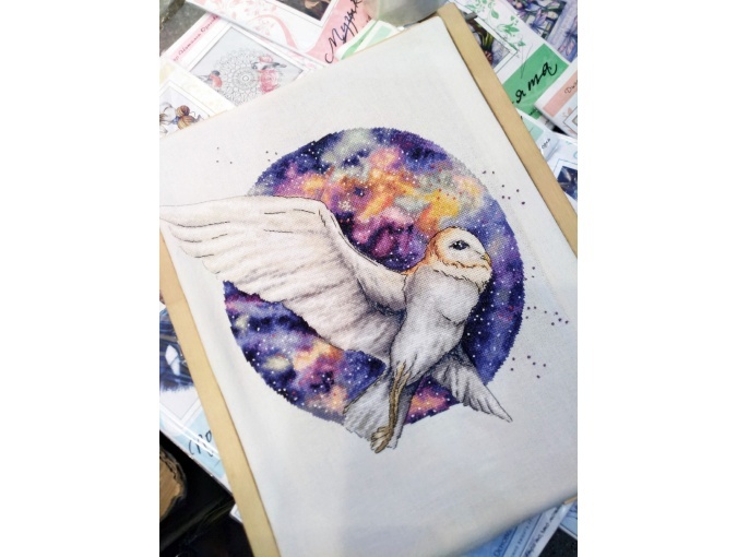 A Space Owl Cross Stitch Pattern фото 3