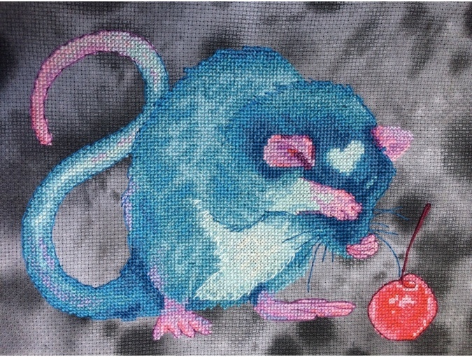 Rat Washing Up Cross Stitch Pattern фото 3