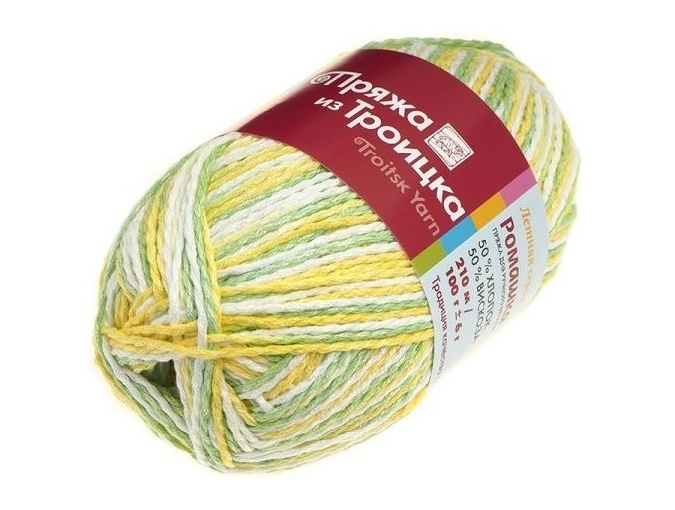 Troitsk Wool Camomile, 50% Cotton, 50% Viscose 5 Skein Value Pack, 500g фото 5