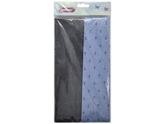 Blue/Navy Set Anchor Patchwork Fabric фото 2