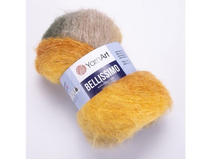 YarnArt Bellissimo 13% mohair, 67% acrylic, 4% polyamide, 16% polyester, 3 Skein Value Pack, 450g фото 6