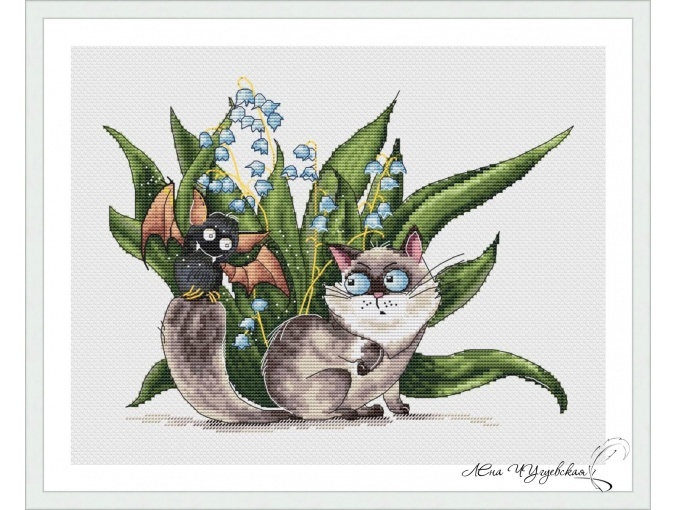 Cat and Mouse Cross Stitch Pattern фото 1