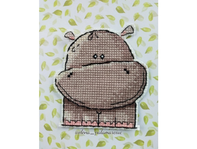 Hippopotamus Cross Stitch Pattern фото 9
