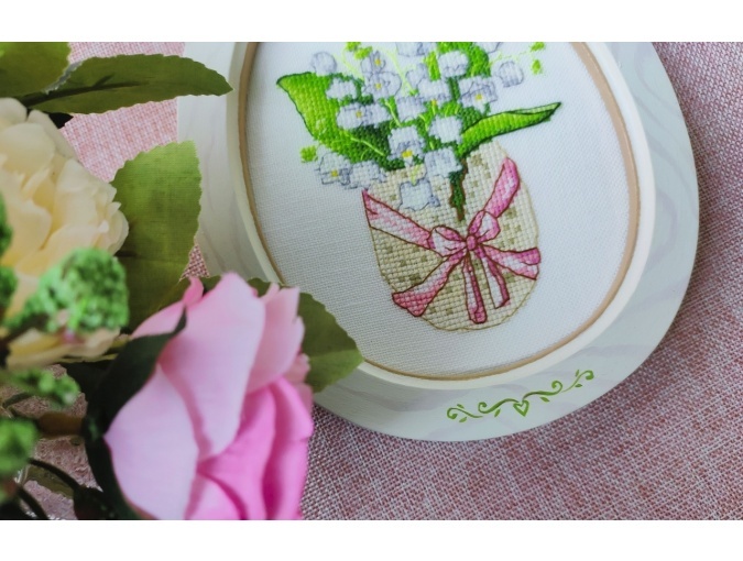 Easter Eggs. Lilies of the Valley Cross Stitch Pattern фото 7