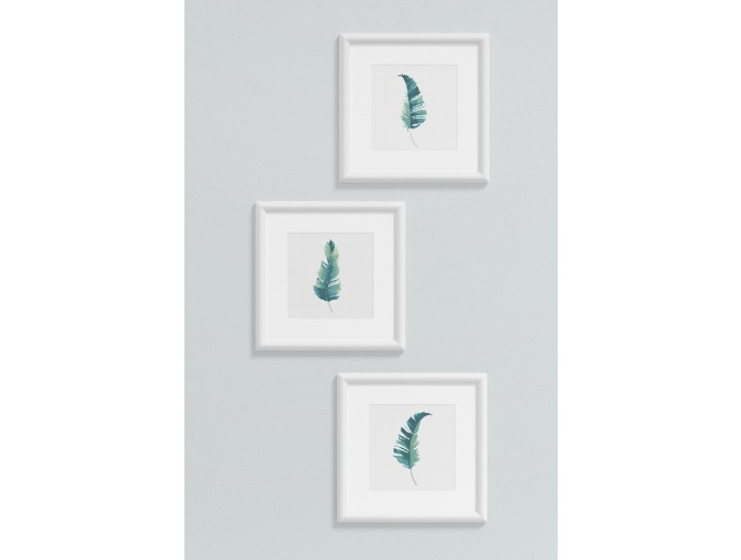 Three Green Feathers Cross Stitch Pattern фото 3