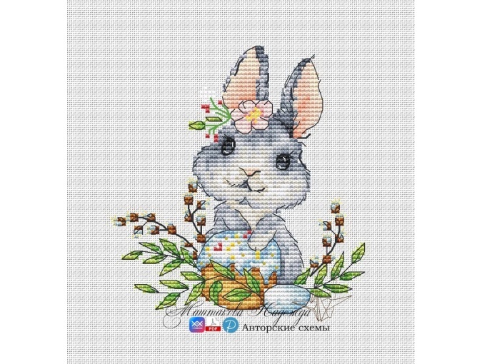 Spring Hurly-burly. Bunny 4 Cross Stitch Pattern фото 1