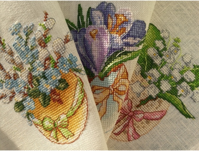 Easter Eggs. Lilies of the Valley Cross Stitch Pattern фото 6