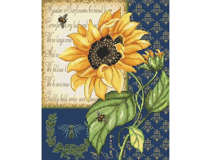 Sunflower Melody Cross Stitch Kit фото 1