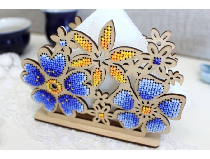 Napkin Holder Flower Meadow Embroidery Kit фото 3