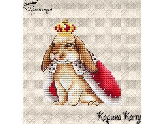 The Royal Rabbit Cross Stitch Pattern фото 1