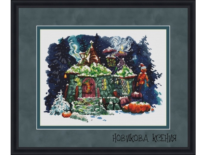 Magic Christmas Hut Cross Stitch Pattern фото 1