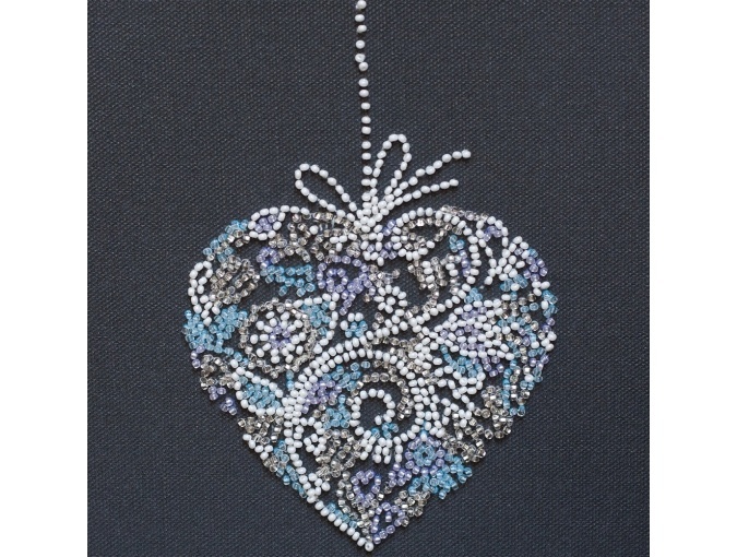Lace Heart Bead Embroidery Kit фото 1