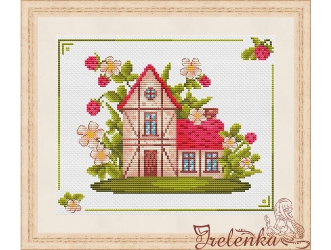 Primitive Houses 1-3 Cross Stitch Pattern фото 2