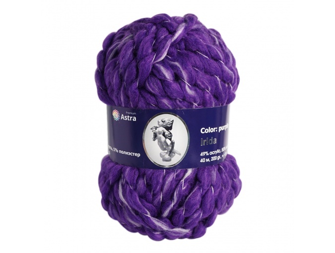 Astra Premium Iris, 50% wool, 49% acrylic, 1% polyester, 2 Skein Value Pack, 400g фото 8