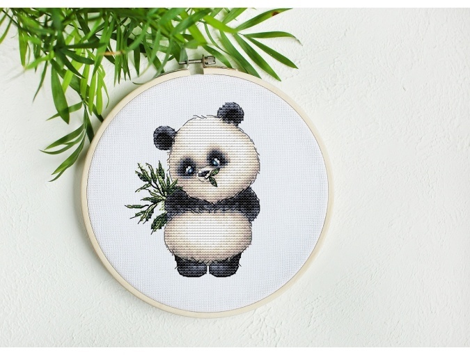 Cute Panda1 Cross Stitch Pattern фото 1