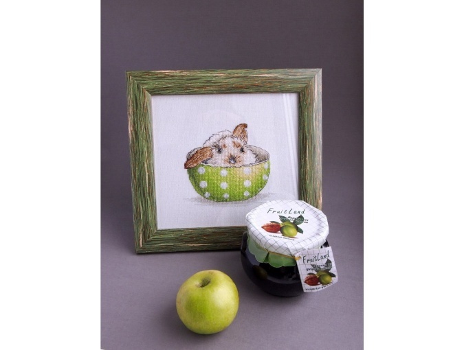 Bunny in a Cup Cross Stitch Pattern фото 2