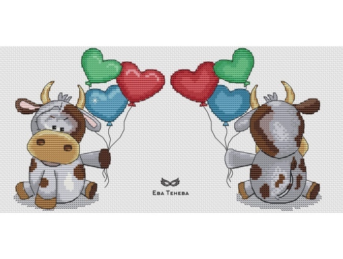 New Year's Booklet. On a Date (boy) Cross Stitch Pattern фото 1