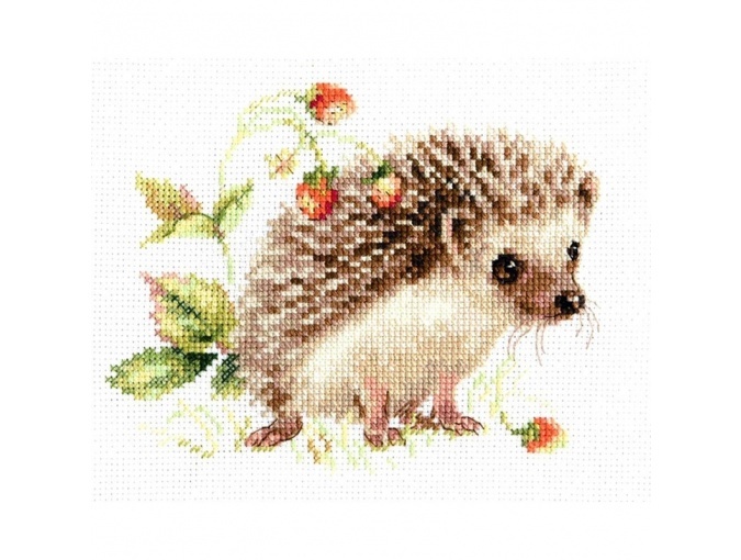 Hedgehog and Strawberries Cross Stitch Kit фото 1
