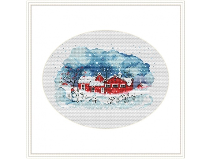The Red House Cross Stitch Chart фото 2