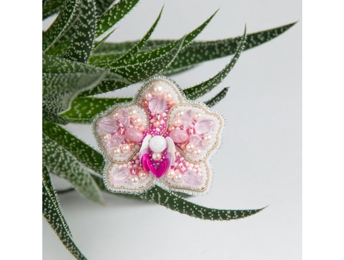 Orchid Brooch Embroidery Kit фото 4