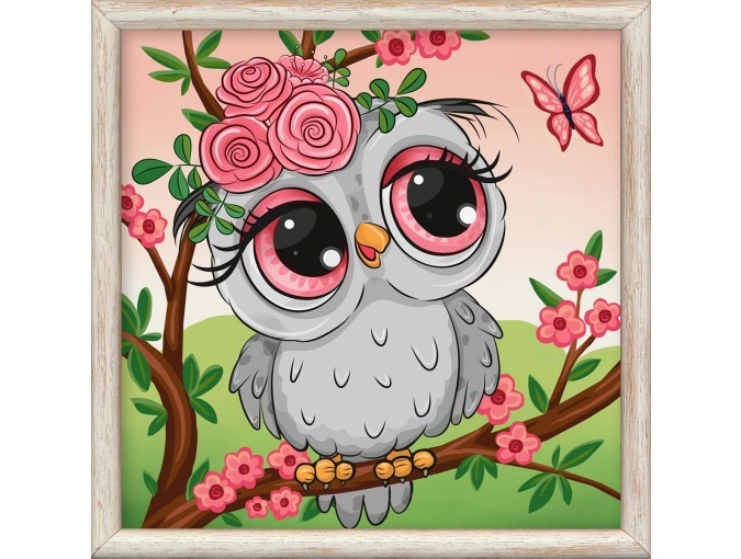 Owl in Flowers Diamond Painting Kit фото 1