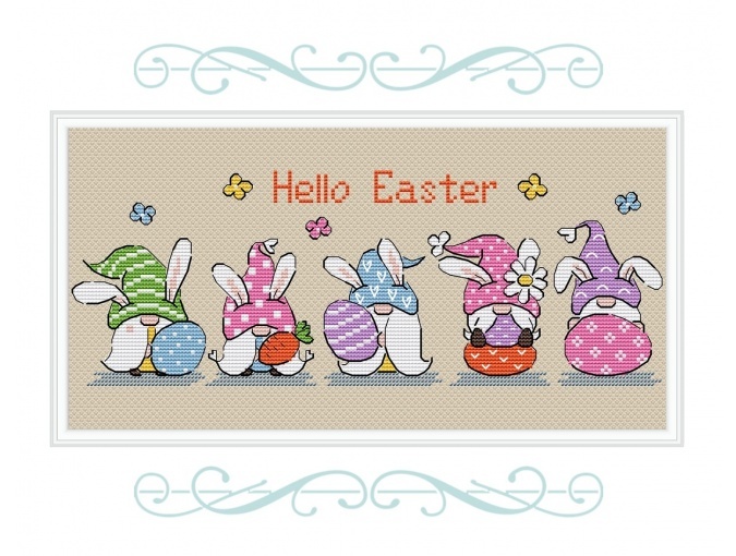 Hello Easter Cross Stitch Pattern фото 1