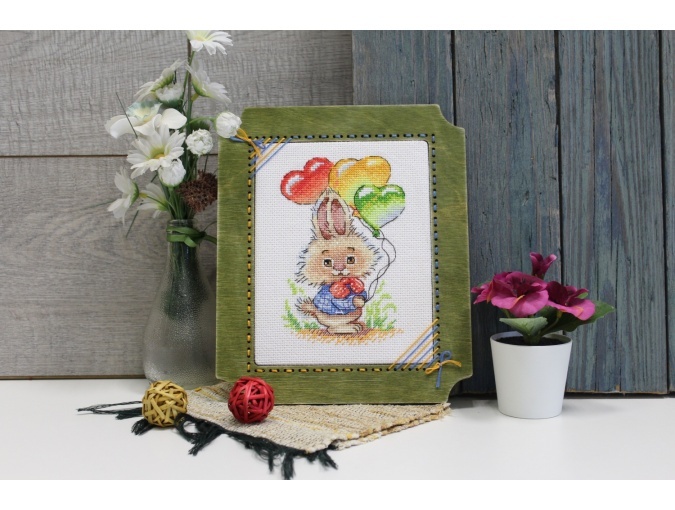 Bunny with Balloons Cross Stitch Kit фото 4