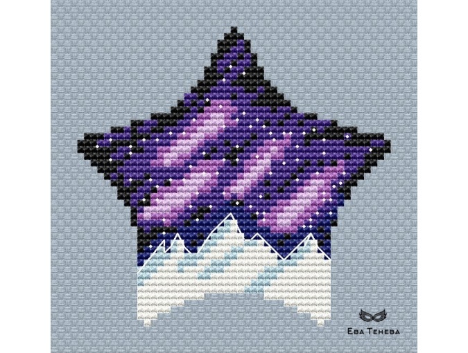 Star Magic Mountains Cross Stitch Pattern фото 1