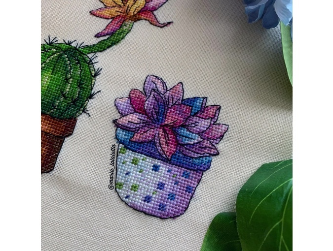 Little Cactus Flowers Cross Stitch Pattern фото 5