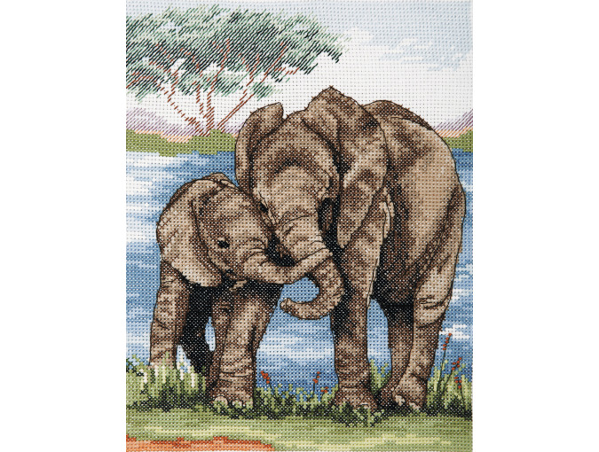 Elephants Cross Stitch Kit фото 1