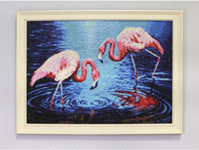 Flamingo on the Lake Diamond Painting Kit фото 3