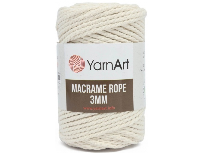 YarnArt Macrame Rope 3mm 60% cotton, 40% viscose and polyester, 4 Skein Value Pack, 1000g фото 4