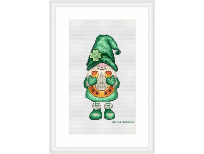 Lucky Irish Gnome Cross Stitch Pattern фото 2