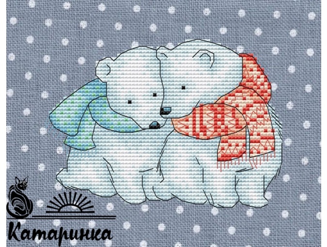 White Bears Cross Stitch Pattern фото 1