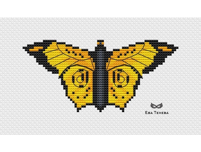 Butterfly. Gold of Summer Cross Stitch Pattern фото 2