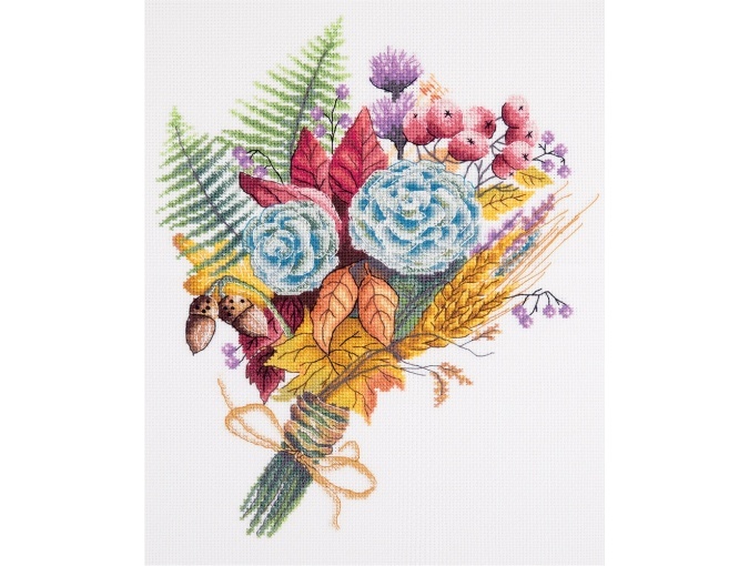 Autumn Bouquet Cross Stitch Kit by Panna фото 1