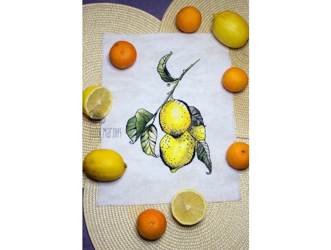 Sicilian Lemons Cross Stitch Pattern фото 3