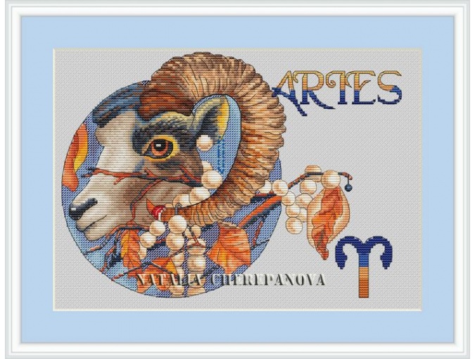 Aries Cross Stitch Pattern фото 1