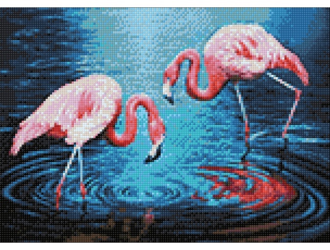 Flamingo on the Lake Diamond Painting Kit фото 2