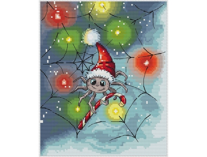 Christmas Spider Cross Stitch Pattern фото 1