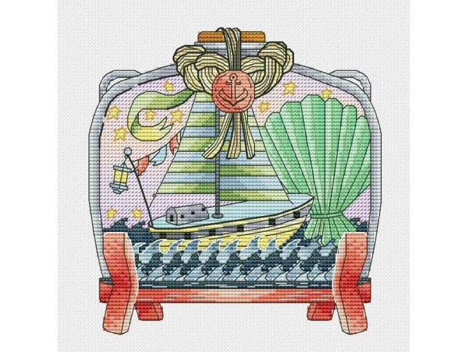 Ship in a Jar Cross Stitch Pattern фото 1