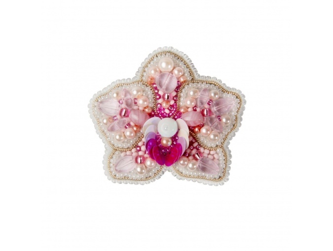 Orchid Brooch Embroidery Kit фото 1