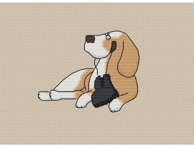 Funny Dog Cross Stitch Pattern фото 1