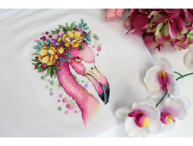 Summer Flamingo Cross Stitch Kit фото 2