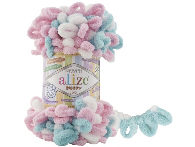 Alize Puffy Color, 100% Micropolyester 5 Skein Value Pack, 500g фото 62
